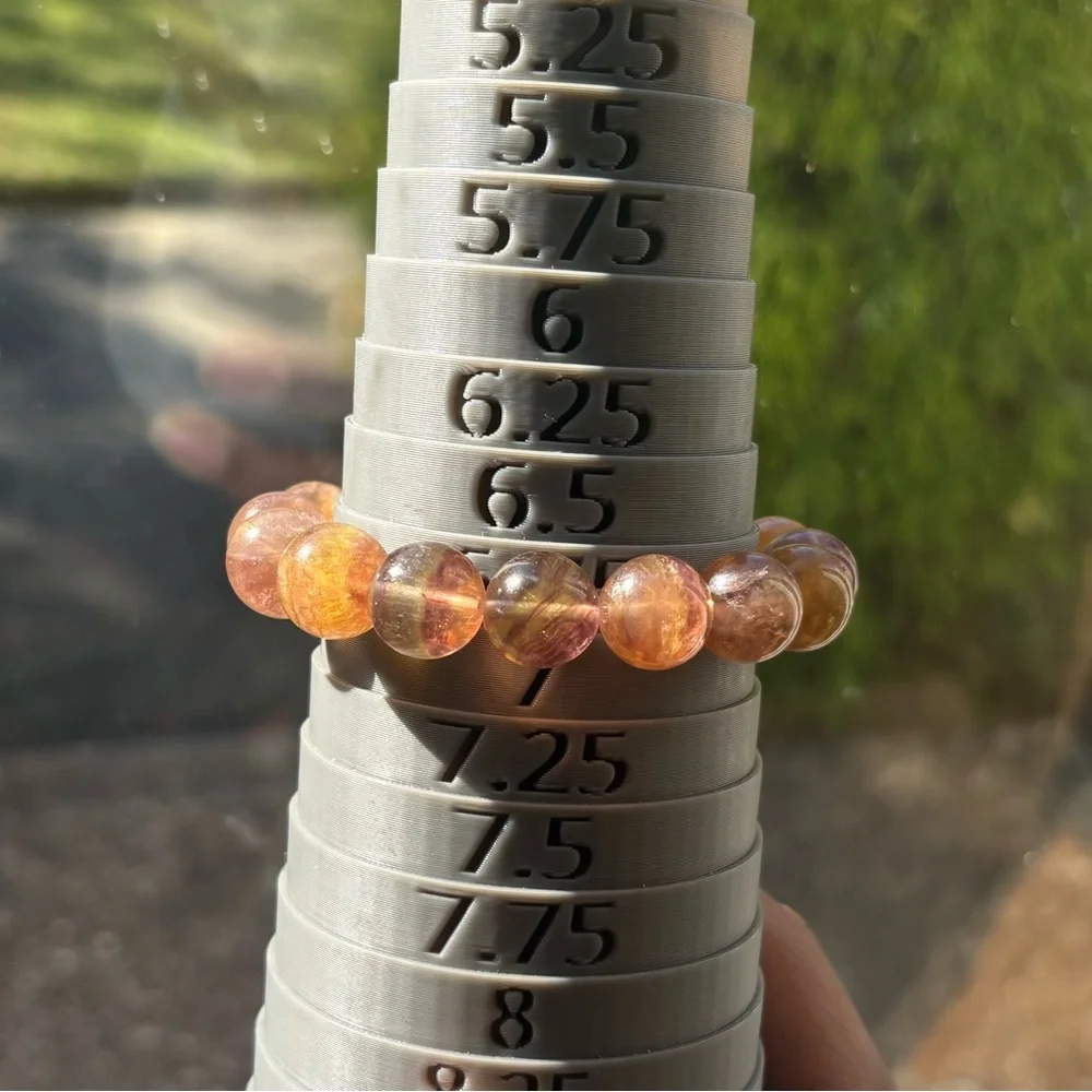 HQ Banded Fluorite Crystal Bracelet 13mm - Picture 8 of 13